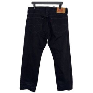 Levis 501 Jeans Men 36x30 Original Fit Black Denim Button Fly 100% cotton modern